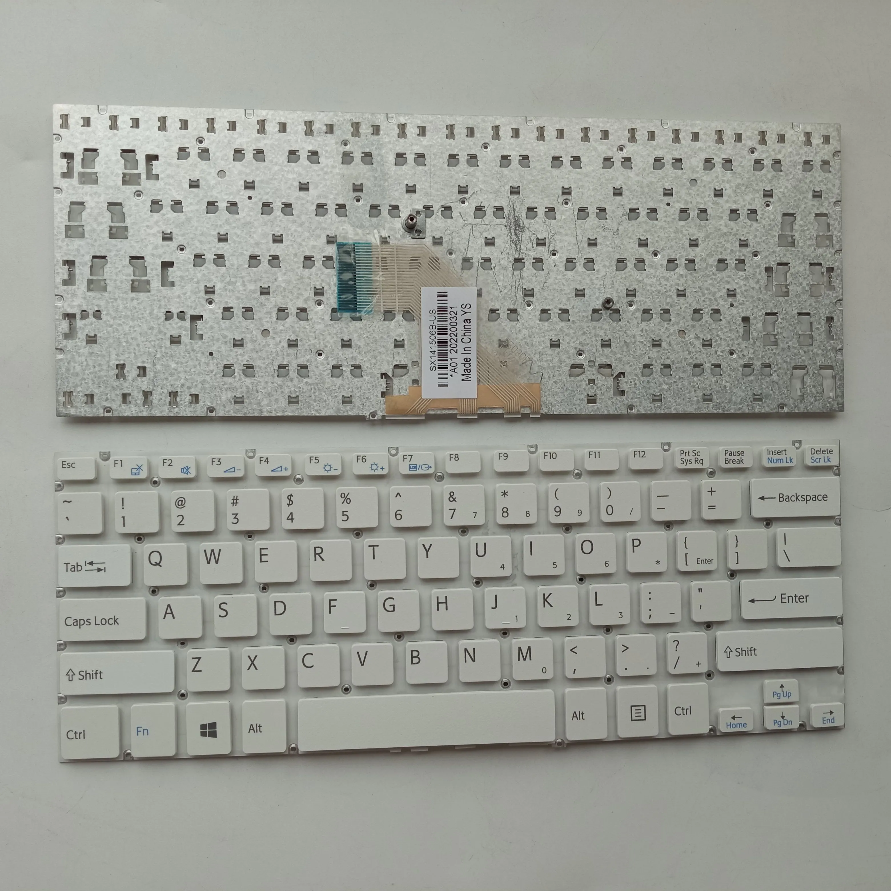 Picture of Laptop US keyboard forNew Replacement Keyboard Laptop For SONY SVF14/SVF14E curved cable WHITE (OEM) US US Layout